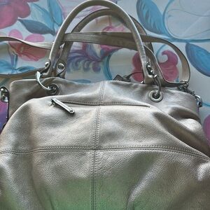 Tignanello shoulder bag gold tone